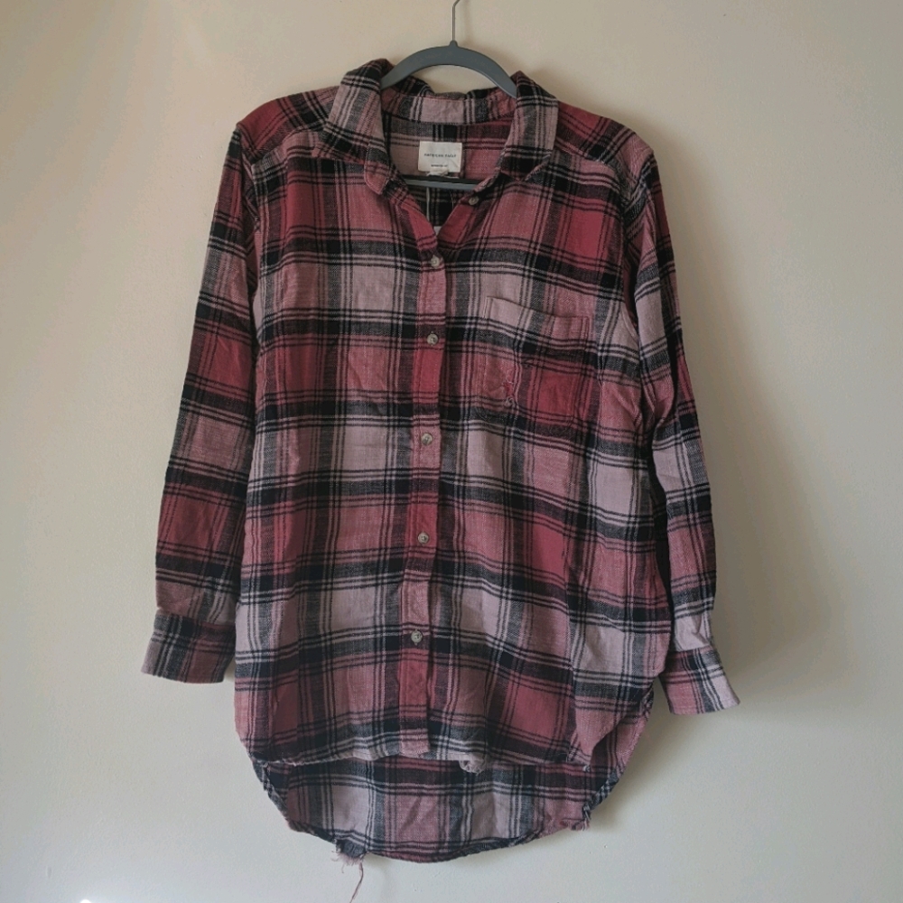 ❌SOLD❌ NWT AEO Distressed Flannel